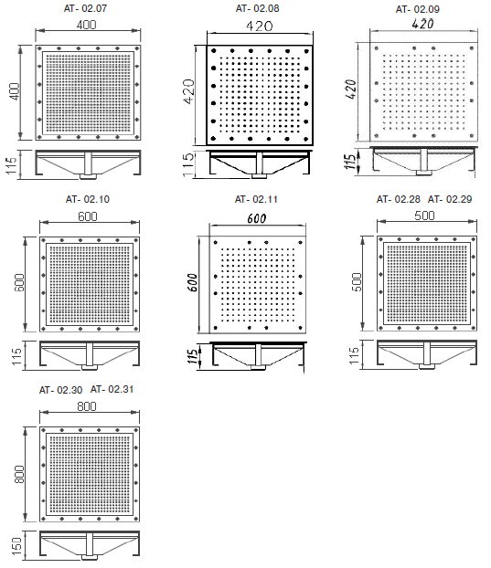 ���������� ������ ������� ���.: AT-02.07, AT-02.08, AT-02.09, AT-02.10, AT-02.11, AT-02.28, AT-02.29, AT-02.30, AT-02.31