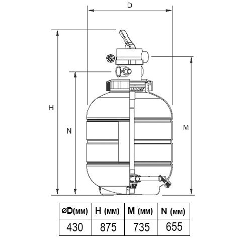 ������� ������ MILLENNIUM Ø 430 ��, 7 �3/�, � ������� ������������