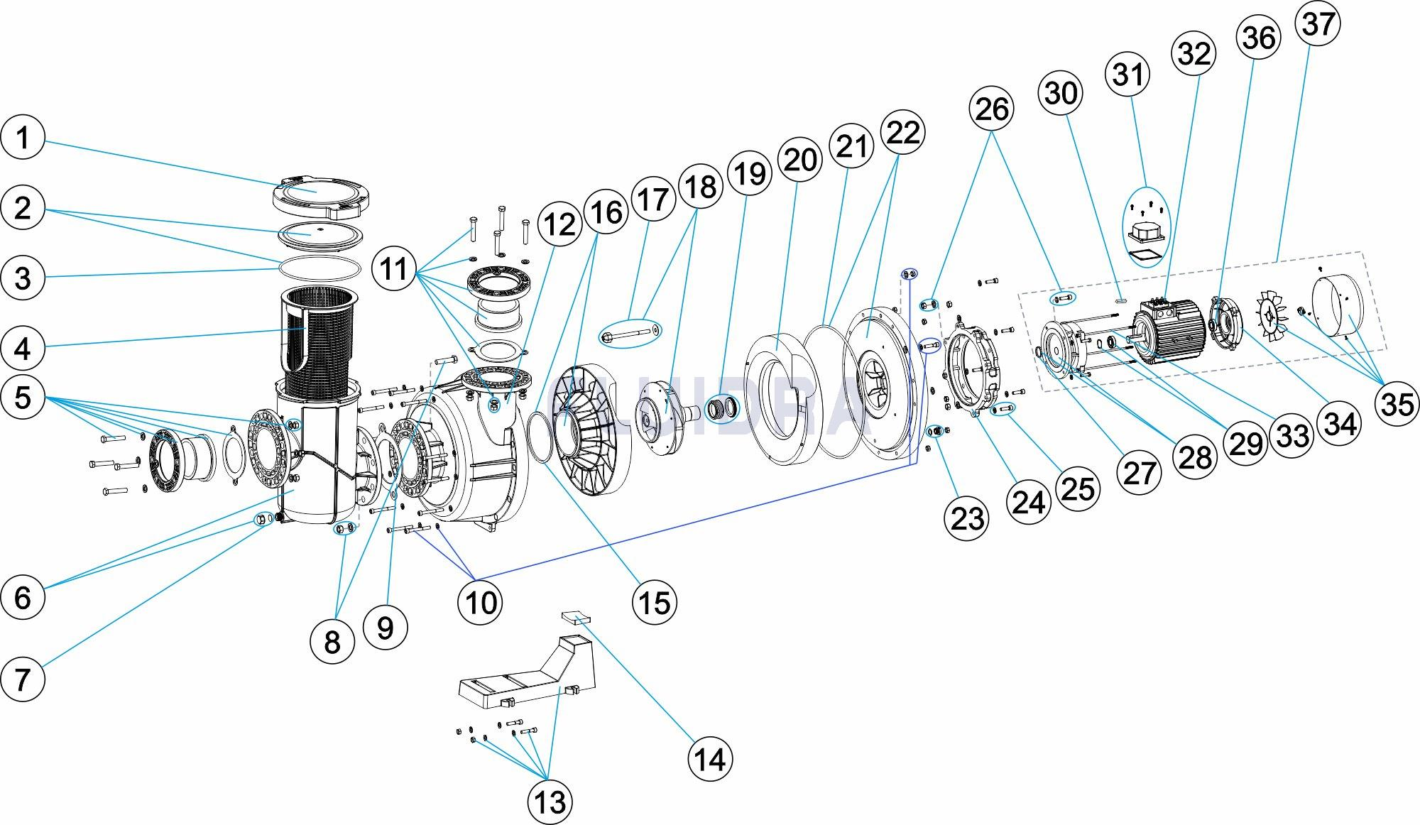 ����������� ������ ��� ��������� � ������� ����� Kivu,120 �3/�, 380 �, 5,5 ��� ���. 56633
