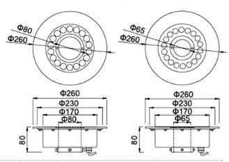 ����������� ������������ ��� ���������� �������� IP68 / 230AquaGMKH 9W / 12W / 18W-RGB
