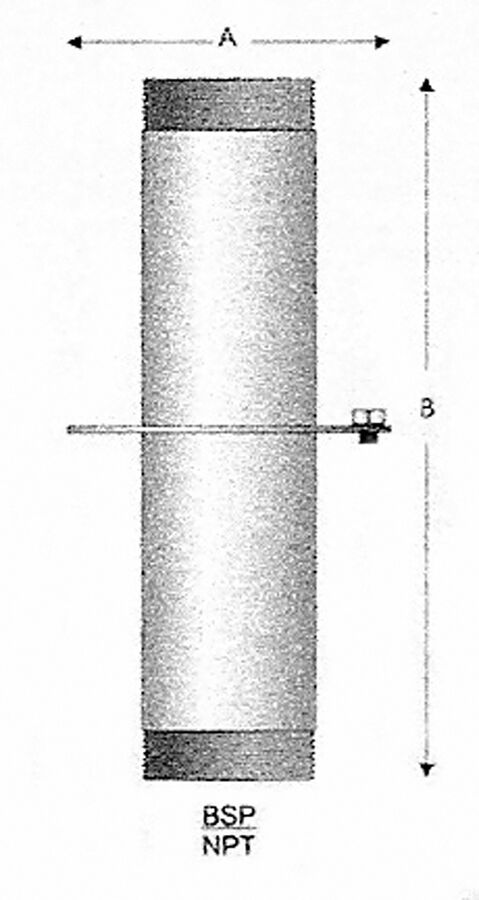 ��������� �������� 2 1/2", ����� �� 50 ��, ����������� ����� ���: VI-TJ-250-050