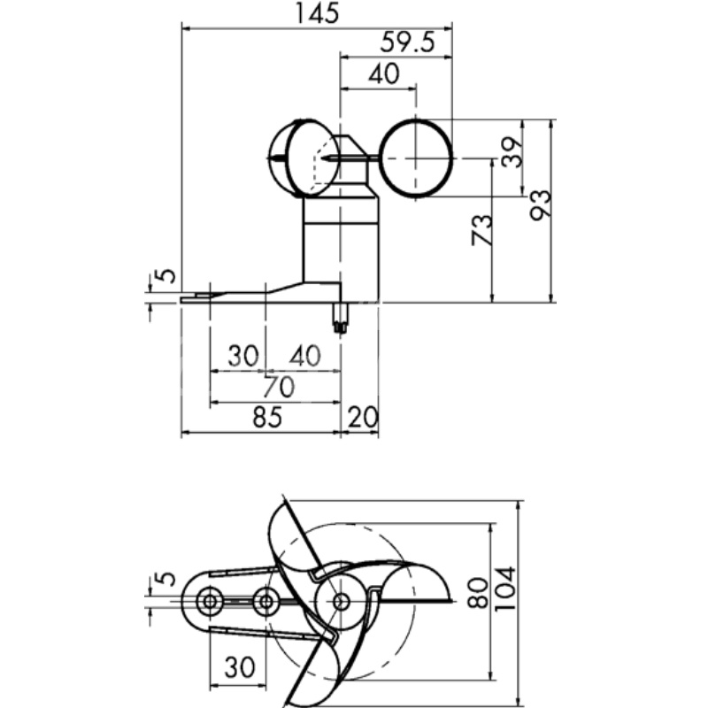 ������ ���� ����� Anemometer K