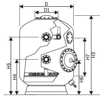 Песочный фильтр Turbidron Norm Plus, Ø 2200 мм, 114 - 152 м³/ч 021519
