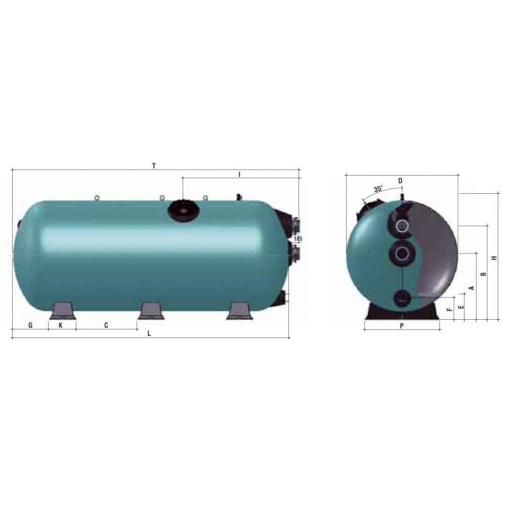 ������ TURBIDRON HORIZONTAL D=1000 ��, L=2000 ��, ���. 125 ��, (H ������� - 0,6 �) 02197162